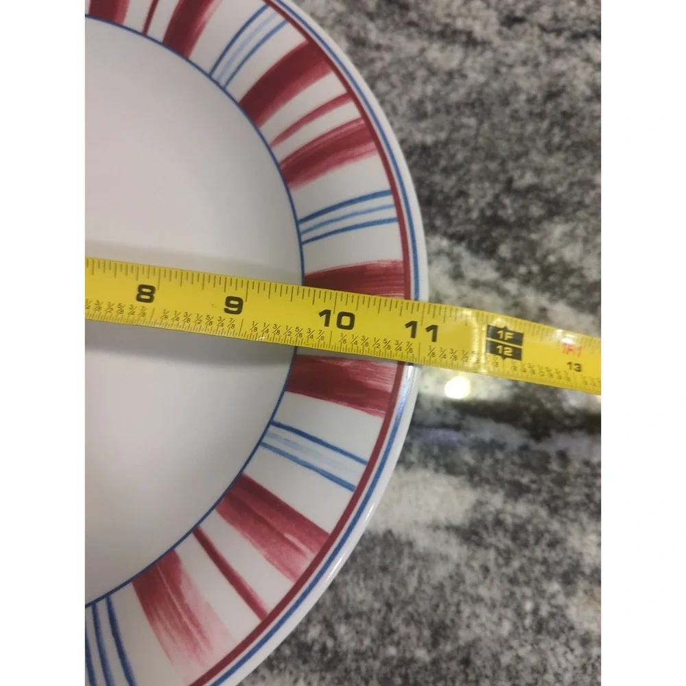 6 Vintage Longaberger STARS & STRIPES Dinner Plate 11